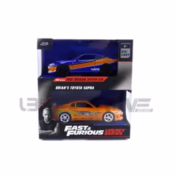 Voiture Miniature de Collection - JADA TOYS 1/32 - NISSAN Silvia S15 and Toyota Supra - Orange / Blue