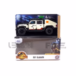 Voiture Miniature de Collection - JADA TOYS - JEEP Gladiator - 1/32 - Beige - Jurassic Dominion