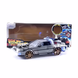 Voiture Miniature de Collection - JADA TOYS - DeLorean Back to the Future III - 1/24 - Argent - 1990