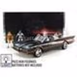 Voiture Miniature de Collection - JADA TOYS - Batmobile 1966 - Avec Figurines - Noir/Rouge - 1/18