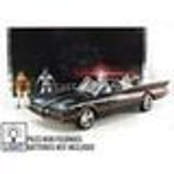 Voiture Miniature de Collection - JADA TOYS - Batmobile 1966 - Avec Figurines - Noir/Rouge - 1/18