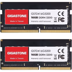 Kit Mémoire RAM DDR4 - GIGASTONE - 32Go (2x16Go) - 3200MHz - SODIMM - Non ECC