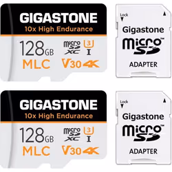 Carte Mémoire - GIGASTONE - 128 Go - Lot de 2 - Haute Endurance - Vitesse 110 Mo/s