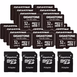 Carte Mémoire - GIGASTONE - 32 Go - Lot de 20 - Full HD - Vitesse 90 Mo/s - Class10