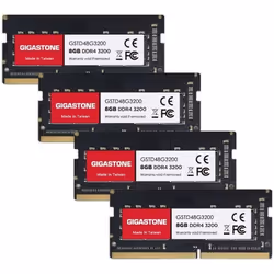 Kit RAM DDR4 32 Go GIGASTONE SODIMM 3200MHz - Non ECC - 4x8 Go - 12 V - Rouge