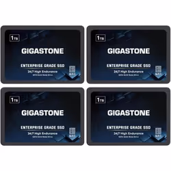 SSD NAS 1To - GIGASTONE - Lot de 4 - Endurance élevée - 550 Mo/s - 25 Pouces