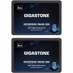 SSD NAS 4To - GIGASTONE - Lot de 2 - SATA 600 - 530 Mo/s - 25 pouces