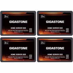 SSD NAS 2To - GIGASTONE - Lot de 4 - Haute Endurance - Cache 24h/24 - SATA III 25 pouces