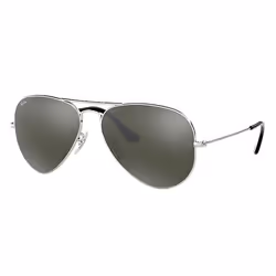 Ray-Ban Aviator Mirror Argent Miroir + Argent, Adulte, Mâle, Aviateur, Aviateur, Cerclé, Argent