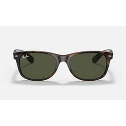 Ray-Ban New Wayfarer Classic Vert Teinte unie + Havane
