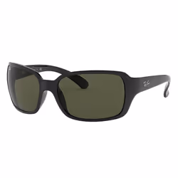 Ray-Ban RB4068, Adulte, Unisexe, Carré, Noir, Verres non polarisés, Nylon