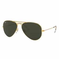 Ray-Ban AVIATOR CLASSIC, Adulte, Unisexe, Aviateur, Or, Verres non polarisés, Métal