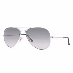 Ray-Ban AVIATOR GRADIENT, Adulte, Mâle, Aviateur, Cerclé, Argent, Gris, Argent