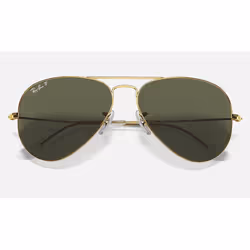 Ray-Ban Aviator Classic Verres polarisés Verres polarisés Vert Teinte unie + Or - Vue supplémentaire 6