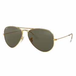 Ray-Ban AVIATOR CLASSIC, Adulte, Unisexe, Aviateur, Or, Verres polarisés, Métal