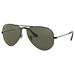 Ray-Ban Aviator Classic Verres polarisés Verres polarisés Vert Teinte unie + Noir