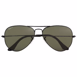 Ray-Ban Aviator Classic Verres polarisés Verres polarisés Vert Teinte unie + Noir