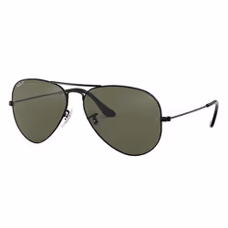 Ray-Ban AVIATOR CLASSIC, Adulte, Unisexe, Aviateur, Noir, Verres polarisés, Métal