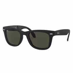 Ray-Ban WAYFARER FOLDING CLASSIC, Adulte, Unisexe, Carré, Noir, Verres non polarisés, Nylon
