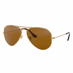 Ray-Ban AVIATOR CLASSIC, Adulte, Unisexe, Aviateur, Or, Verres non polarisés, Métal