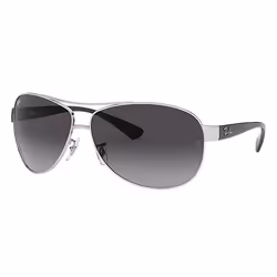 Ray-Ban RB3386, Adulte, Unisexe, Aviateur, Argent, Noir, Verres non polarisés, Métal