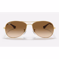 Ray-Ban Cockpit Marron clair Dégradé + Or