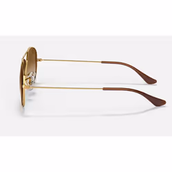 Ray-Ban Cockpit Marron clair Dégradé + Or - Vue supplémentaire 4