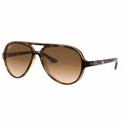 Ray-Ban Cats 5000 Classic Marron clair Dégradé + Havane, Adulte, Unisexe, Aviateur, Aviateur, Cerclé, Tortue
