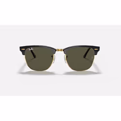 Ray-Ban Clubmaster Classic Vert Teinte unie + Noir