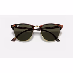 Ray-Ban Clubmaster Classic Vert Teinte unie + Havane - Vue supplémentaire 6