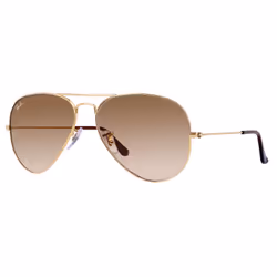 Ray-Ban Aviator Gradient Marron clair Dégradé + Or, Adulte, Mâle, Aviateur, Aviateur, Cerclé, Or