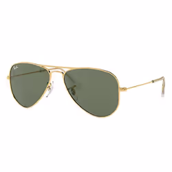Ray-Ban AVIATOR JUNIOR, Enfant, Mâle, Aviateur, Cerclé, Or, Or