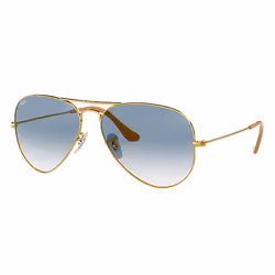 Ray-Ban Aviator Gradient Bleu clair Dégradé + Or, Adulte, Unisexe, Aviateur, Aviateur, Cerclé, Or
