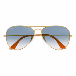 Ray-Ban Aviator Gradient Bleu clair Dégradé + Or