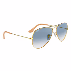 Ray-Ban Aviator Gradient Bleu clair Dégradé + Or - Vue supplémentaire 4