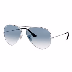 Ray-Ban Aviator Gradient Bleu clair Dégradé + Argent, Adulte, Unisexe, Aviateur, Aviateur, Cerclé, Argent