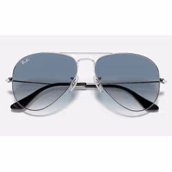 Ray-Ban Aviator Gradient Bleu clair Dégradé + Argent - Vue supplémentaire 6