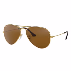 Ray-Ban AVIATOR CLASSIC, Adulte, Unisexe, Aviateur, Or, Verres polarisés, Métal
