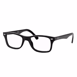 Ray-Ban RB5228, Adulte, Unisexe, Rectangulaire, Noir, Verres non polarisés, Acétate