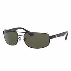 Ray-Ban RB3445, Adulte, Unisexe, Rectangulaire, Noir, Verres polarisés, Métal