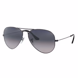 Ray-Ban Aviator Gradient Verres polarisés Verres polarisés Bleu/Gris Dégradé + Gun, Adulte, Unisexe, Aviateur, Aviateur, Cerc ...