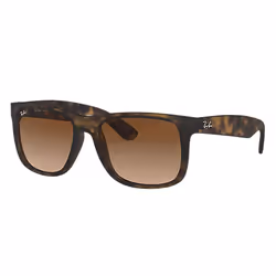 Ray-Ban Justin Classic Brun Dégradé + Havane, Adulte, Unisexe, Carré, Carré, Cerclé, Tortue