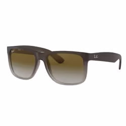 Ray-Ban Justin Classic Vert Dégradé + Brun, Adulte, Unisexe, Wayfarer, Carré, Cerclé, Marron
