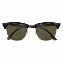 Ray-Ban Clubmaster Classic Vert Teinte unie + Noir