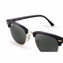 Ray-Ban Clubmaster Classic Vert Teinte unie + Noir - Vue supplémentaire 5