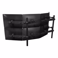 Dataflex Viewmaster système multi-écrans - bureau 843, 96 kg, 75 x 75 mm, 100 x 100 mm, Réglage de la hauteur, Noir