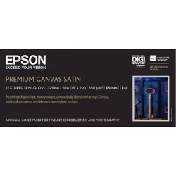 Epson Toile Premium Canvas Satin 350g 13" (0,33x6,1m), Satin, 350 g/m², Blanc, SureColor SC-T7200D SureColor SC-T7200) SureCo ...