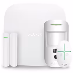 Ajax Hub 2 - Cerveau du système d'alarme Ajax Cette centrale d'alarme Ajax Hub 2 contrôle le fonctionnement de tous les périp ...