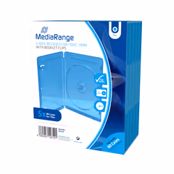 MediaRange BOX38, Boîtier Blu-ray, 1 disques, Bleu, Plastique, 120 mm, 134 mm