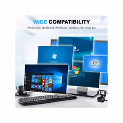ENCORE EN-WB-183 webcam 0,3 MP 640 x 480 pixels USB 2.0 Noir, Argent - Vue supplémentaire 6